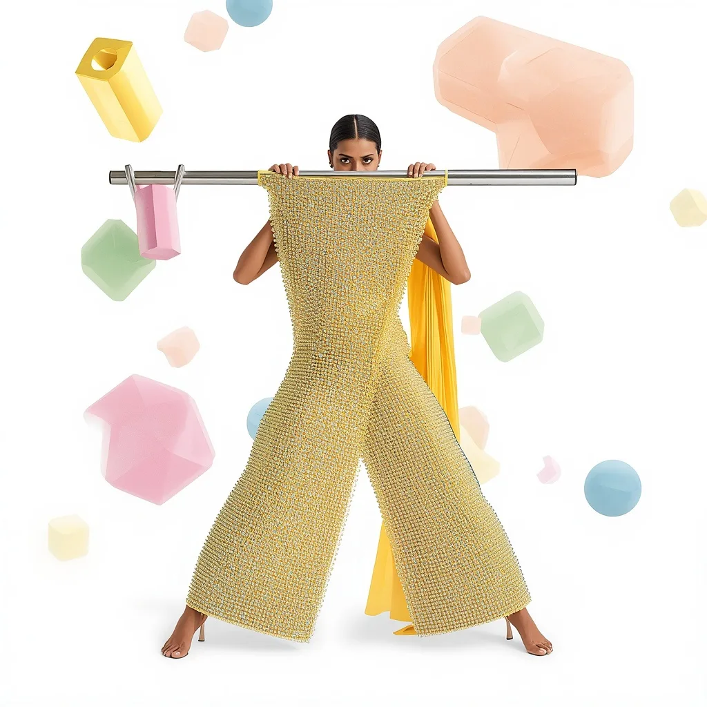 Swarovski Crystal Saree with Rigid Wireframe in Stiff Peek-a-Boo – Girls ChatGPT Image Diverse Aesthetics prompts