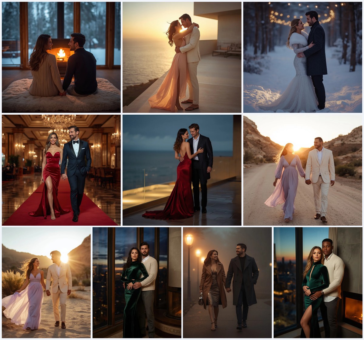Best 10 Wedding Couple AI Prompts for Elegant Outdoor Ceremonies with Lush Florals