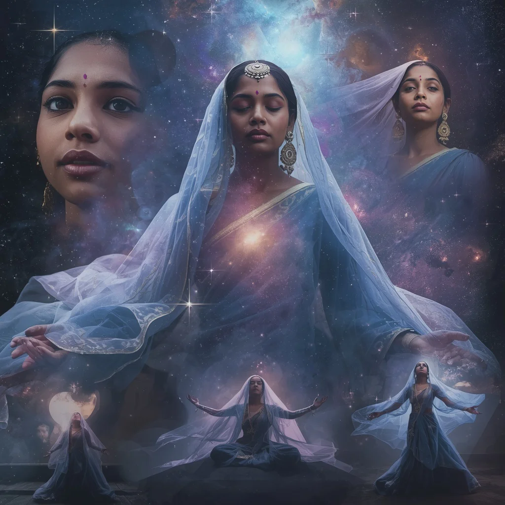 Cosmic Tapestry: An Indian Woman’s Ethereal Journey Through the Stars | Surreal Majestic Narrative