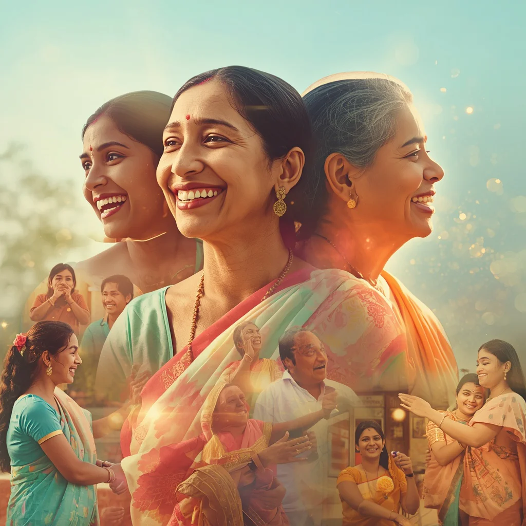 Joyful Bonds of Sisterhood: An Indian Woman’s Shared Laughter with Loved Ones | Heartwarming Narrative Celebrating