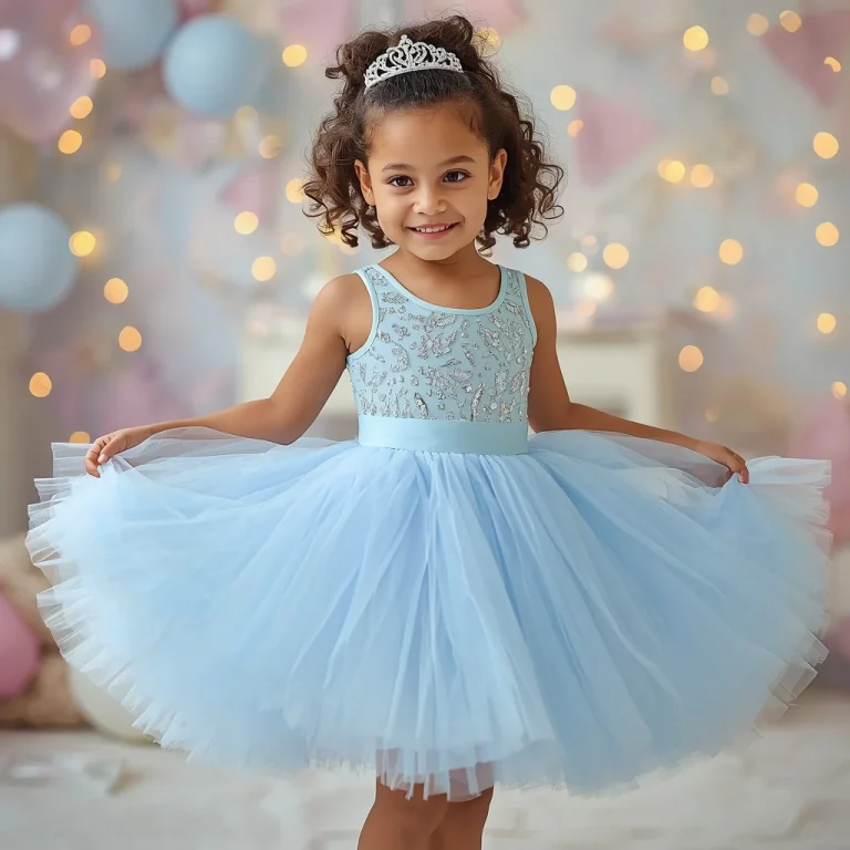 Playful Tulle Party Dress for a Young Girl’s Celebration | bridal ai prompt