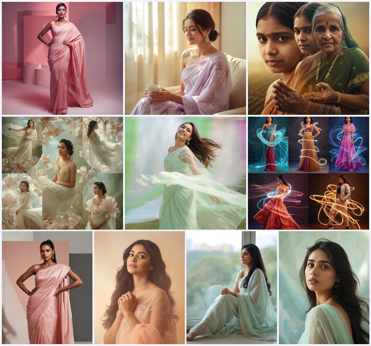 Top 10 White Saree AI Prompts for Purity and Minimalist Elegance
